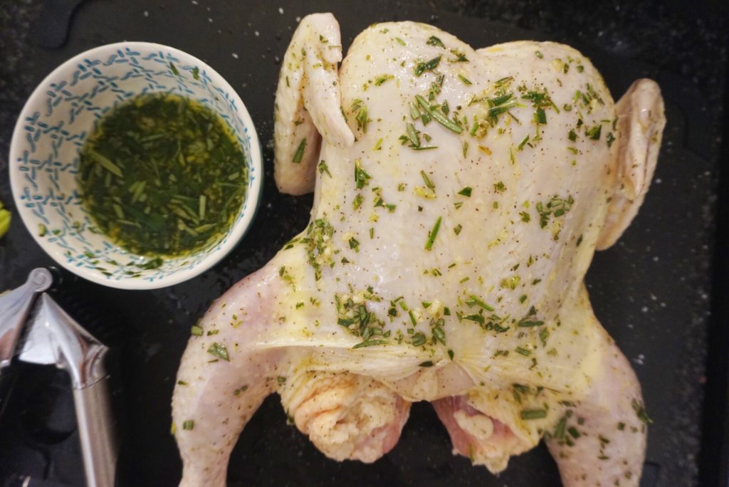Cast Iron Roast Chicken with Rosemary & Garlic | The Minimalist Table by Dara Boxer Culinary Designs