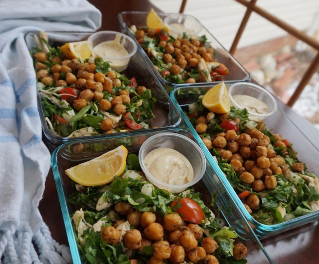 Roasted Chickpea Tabbouleh Salad | Recipe by Dara Boxer Culinary Designs @ The Minimalist Table